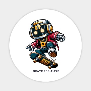 Hip-Hop Ollie Bot - Street Style Skate Series Magnet